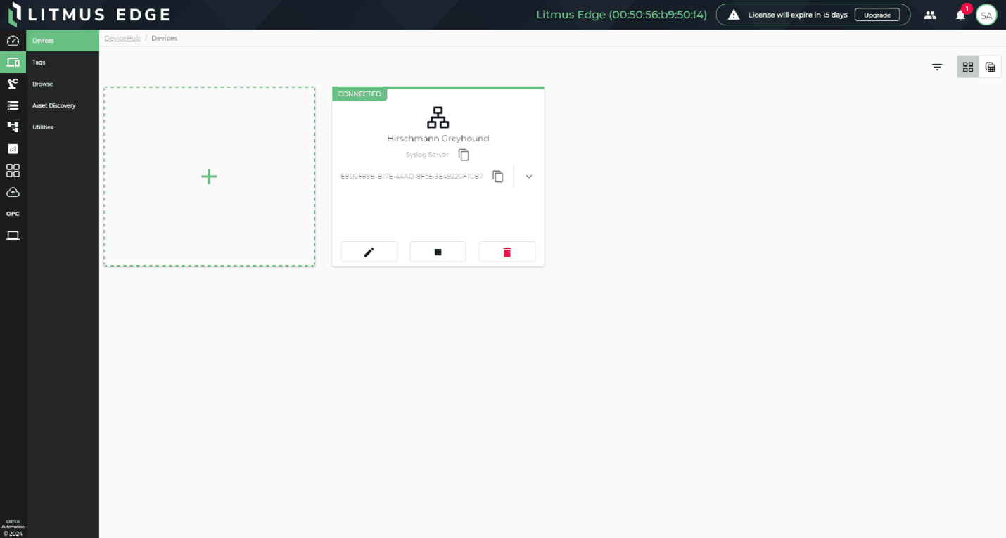 Litmus Edge and Syslog Server