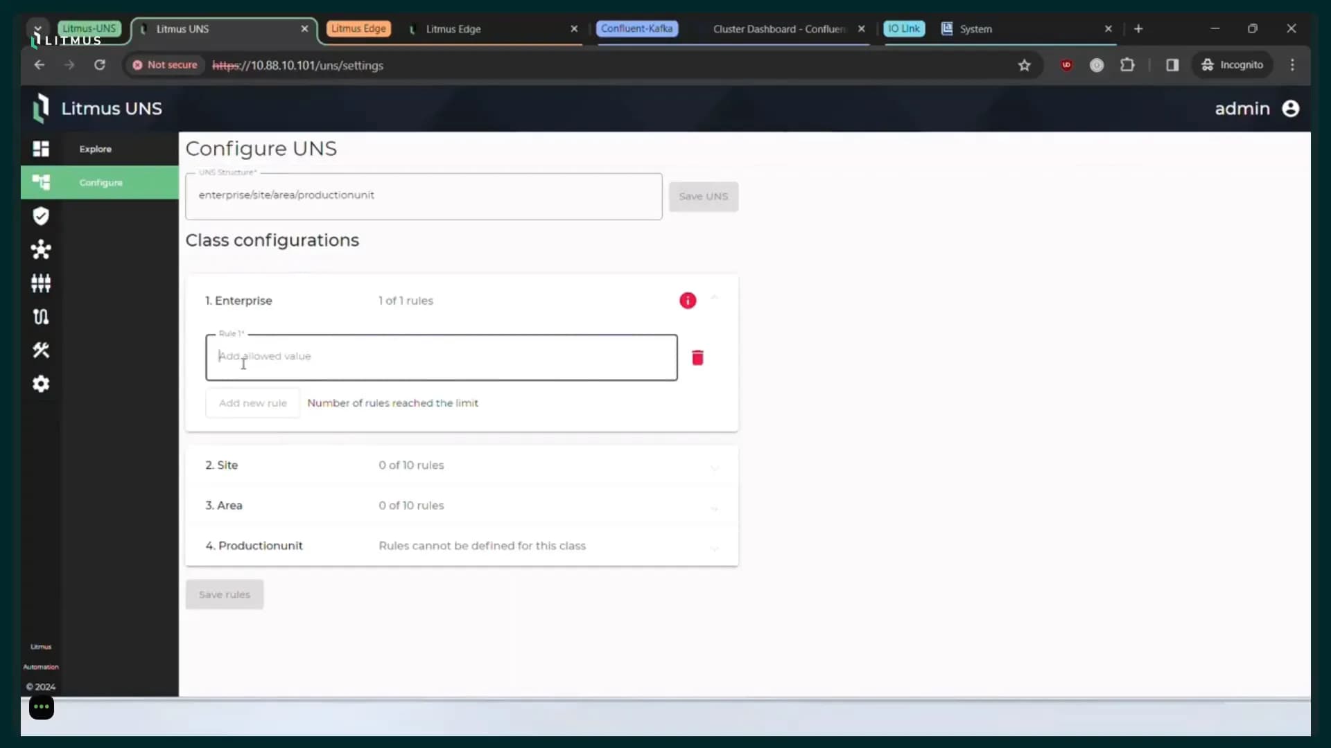 Defining Data Hierarchy in Litmus UNS