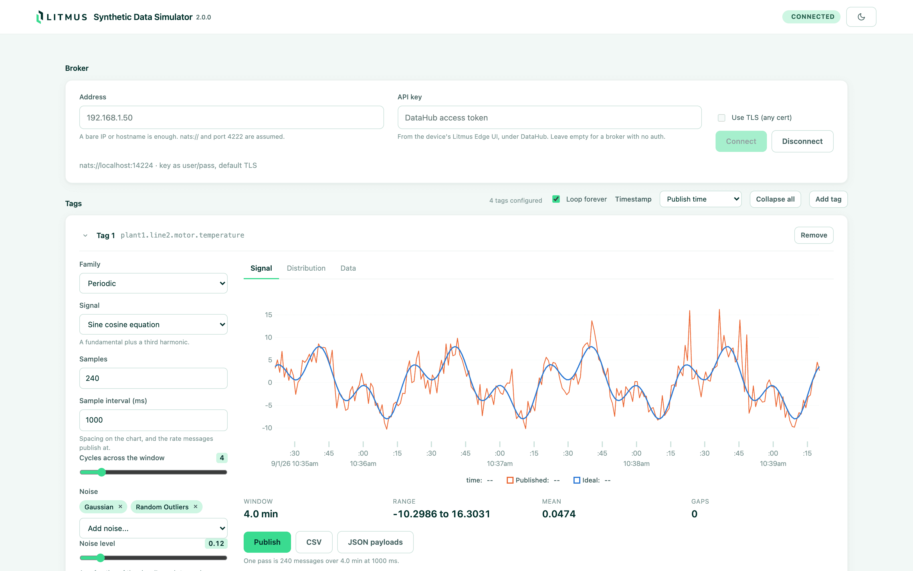 Synthetic Data Simulator overview, light theme
