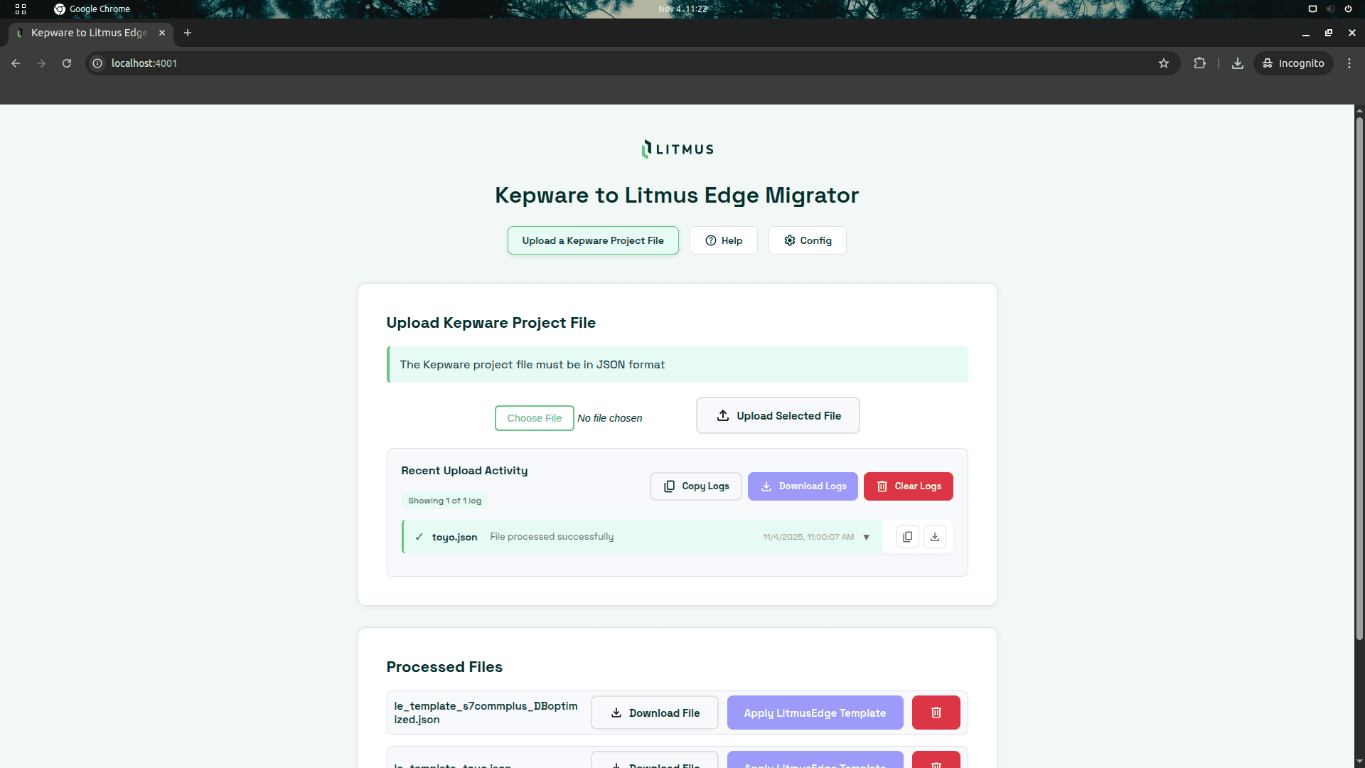 Kepware Migrator Home Page