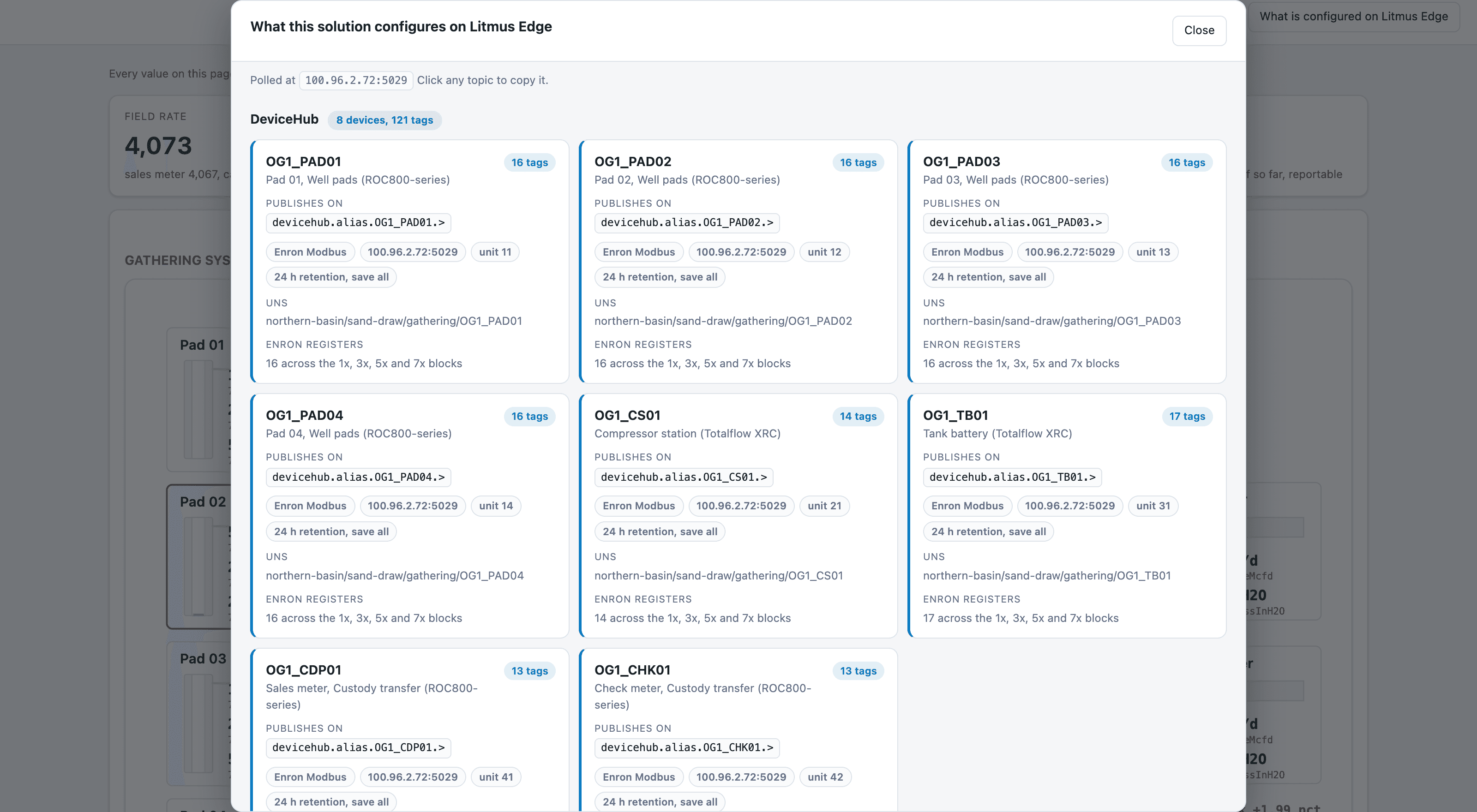 Gas gathering system screenshot 5