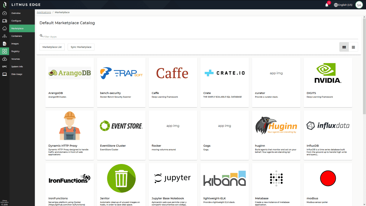 Applications marketplace